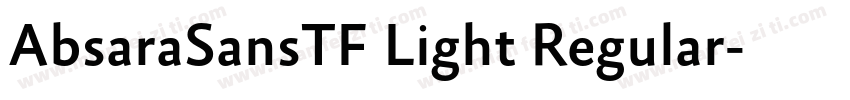 AbsaraSansTF Light Regular字体转换